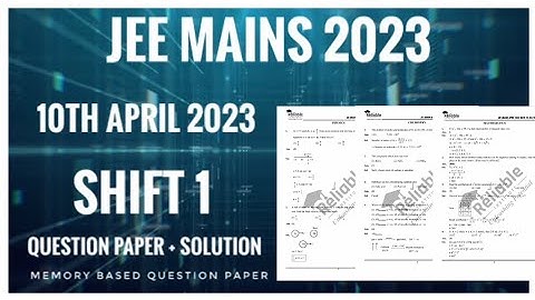 JEE MAINS 10th April 2023 (1st shift) | Question paper + Solution #study_matters #physicswallah