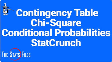 10. Contingency Table with StatCrunch - Chi-square and conditional probability