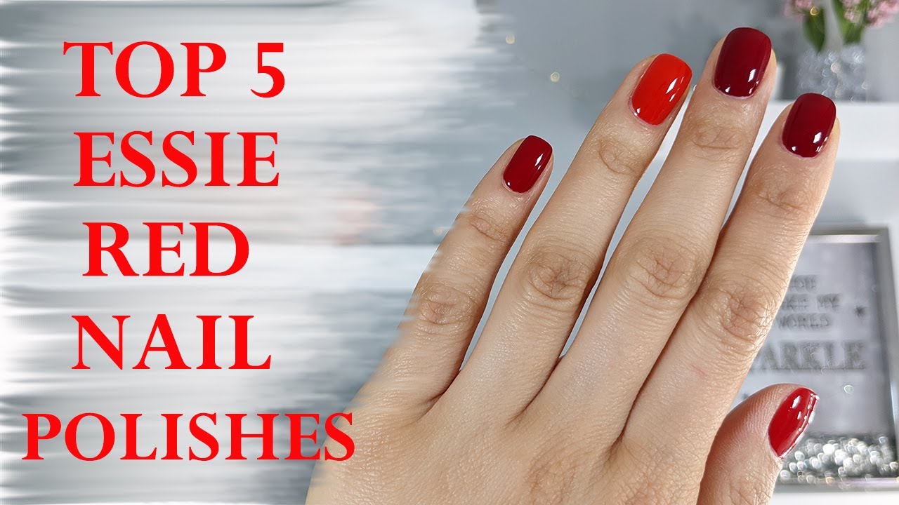 Ernæring du er rotation FAVORITE ESSIE RED NAIL POLISHES | Swatches on Natural Nails | Perfect Nails  at Home - YouTube