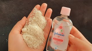 الملح وزيت جونسون / كنز رباني عظيم من اول استعمال تزيل سواد 20 سنة تبيض الجسم البشرة تجعلها كازجاج