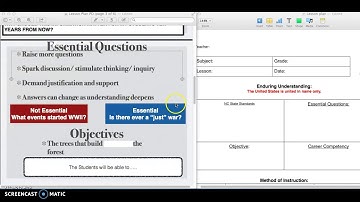 Lesson Plan: Enduring Understanding Essential Questions &Obj