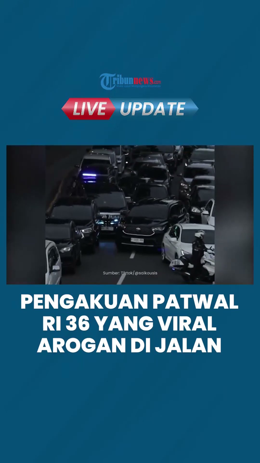 Aksi Arogan Brigadir DK, Petugas Patwal Mobil RI 36 Tunjuk tunjuk Pengendara, Disanksi Teguran