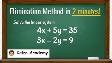 Solving a System of Equations by Elimination Method explained in 2 minutes