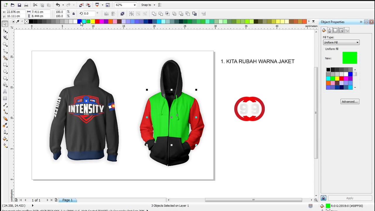 Totorial Mockup Sweater Hoodie Versi Coreldraw YouTube