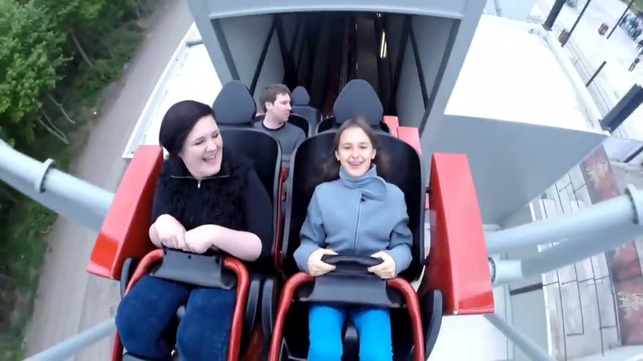 💯 Sky Scream Roller Coaster Reverse Video