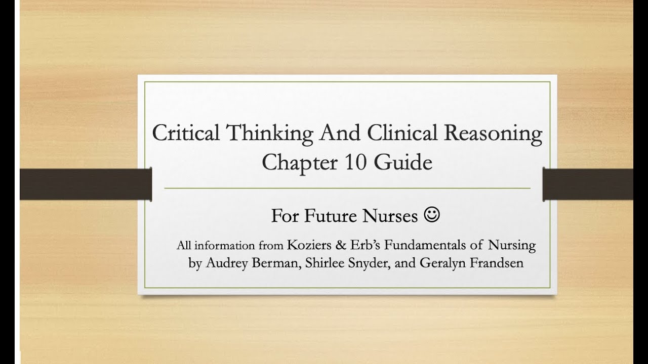 critical thinking and clinical application questions chapter 7