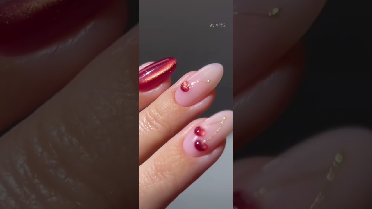 Red cherry nails🌹♥️