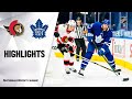 Senators @ Maple Leafs 2/15/21 | NHL Highlights