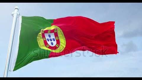 Portugal Flag Waving loop 4K