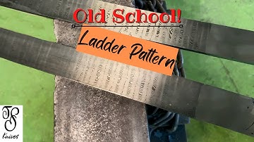 How to make ladder pattern damascus the old fashioned way
