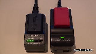 SONY Charger BC-TRW + Baxxtar Charger RAZER 600 II / Short overview on charging times