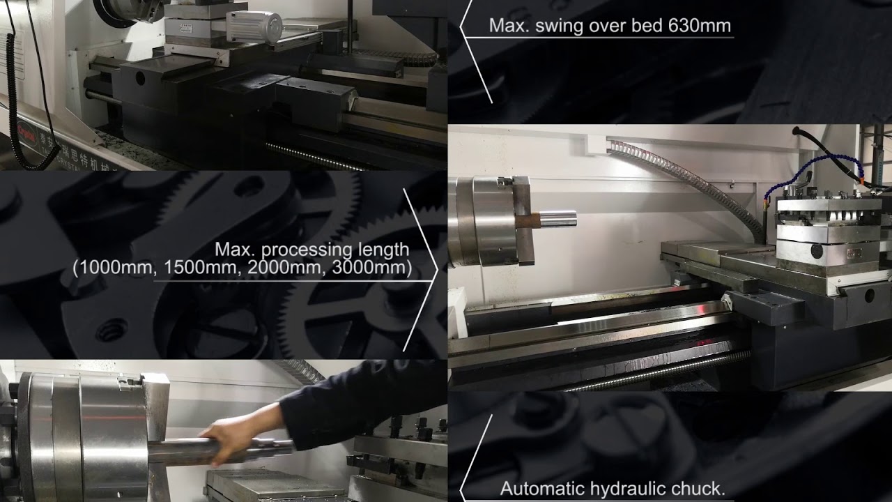 Chinese Big Spindle Bore CNC Lathe 6163