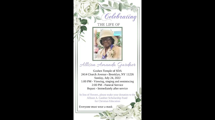 Celebration of Life for Sis. Allison Gardner- July...