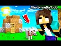 noob Girl's SECRET BABY WOLF House in Minecraft!