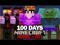 We Survived 100 Days in Zombie Apocalypse Minecraft... This is what happened