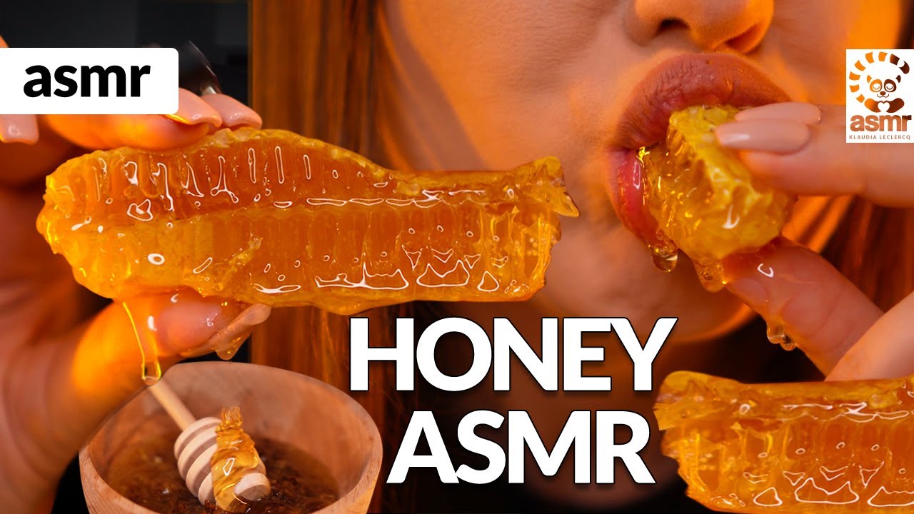 ASMR of HONEYCOMB HONEY  (No Talking Extremely STICKY Satisfying EATING SOUNDS)