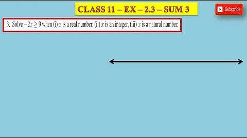 CLASS 11 - EXERCISE 2.3 - SUM 3