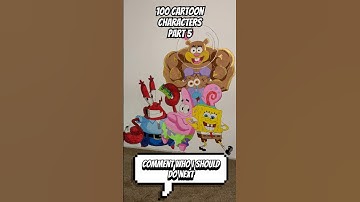 Painting 100 Cartoon Characters Part 5 #spongebob #nickelodeon #cartoon #drawing #painting
