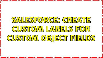 Salesforce: Create custom labels for Custom object fields