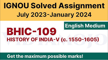 IGNOU BHIC 109 Solved Assignment 2023-24 [PDF Download] | English Medium