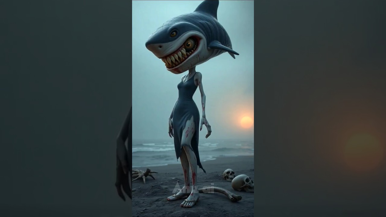 Watch until the End ☠️ I Scary Human head shark [ 