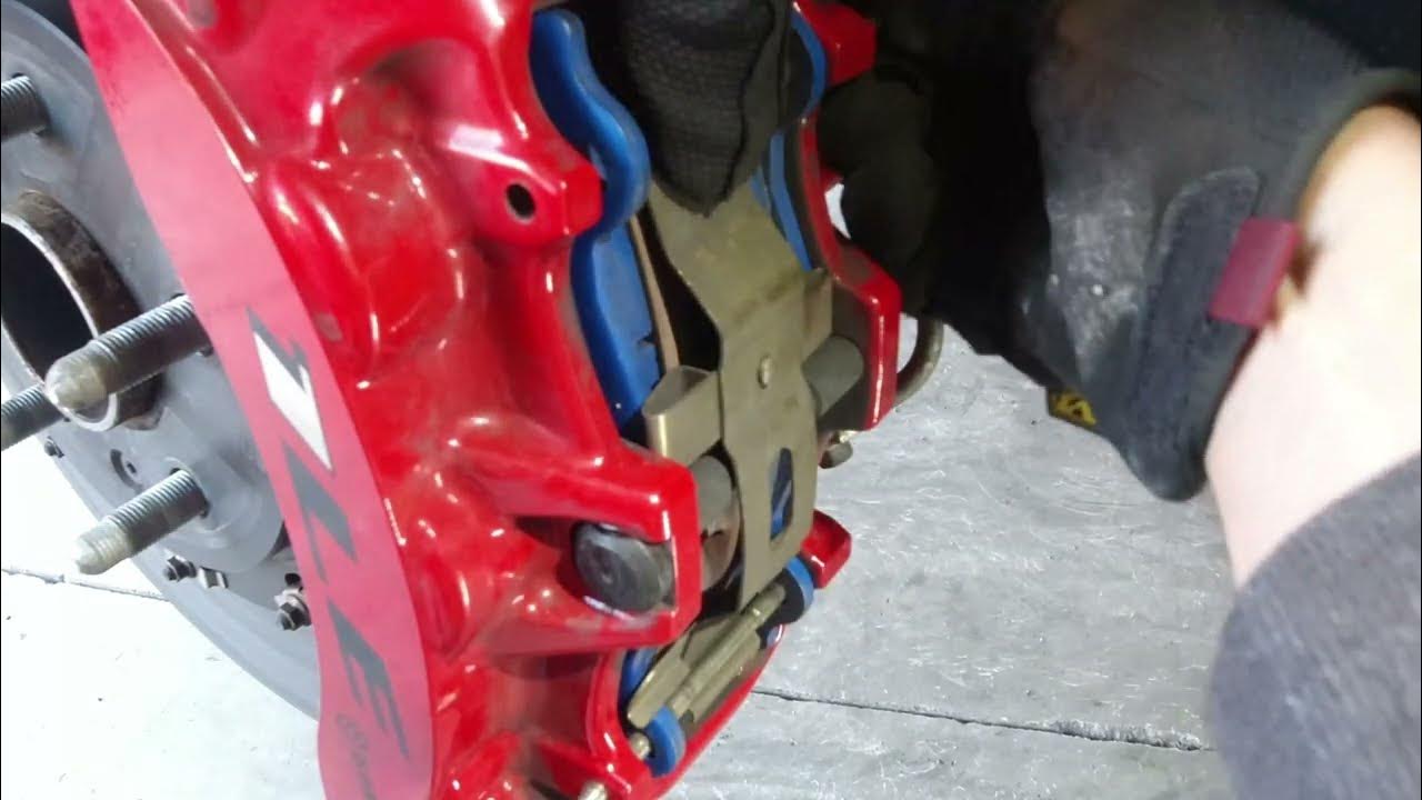 Brake pad change for Camaro SS 1LE YouTube