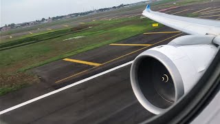 Garuda Indonesia Airbus A330-900neo takeoff & climb from Jakarta