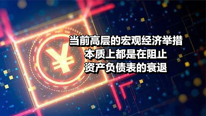 当前高层的宏观经济举措，本质上都是在阻止资产负债表的衰退 - 天天要闻