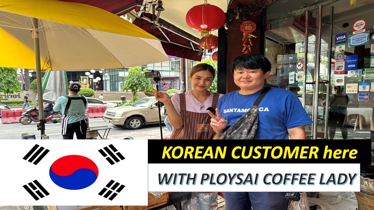 [thai4K] The Most HARD Working & Beautiful Coffee Queen Of Bangkok | Thailand Street Food Aug2023