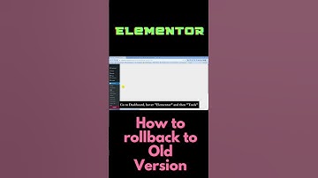 Rollback Elementor to Previous Version within 1 Minute #shorts  #wordpresstutorial #elementor