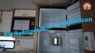 RV Refrigerator Comparison / POWER CONSUMPTION 12volt Compressor vs Absorption (using propane)