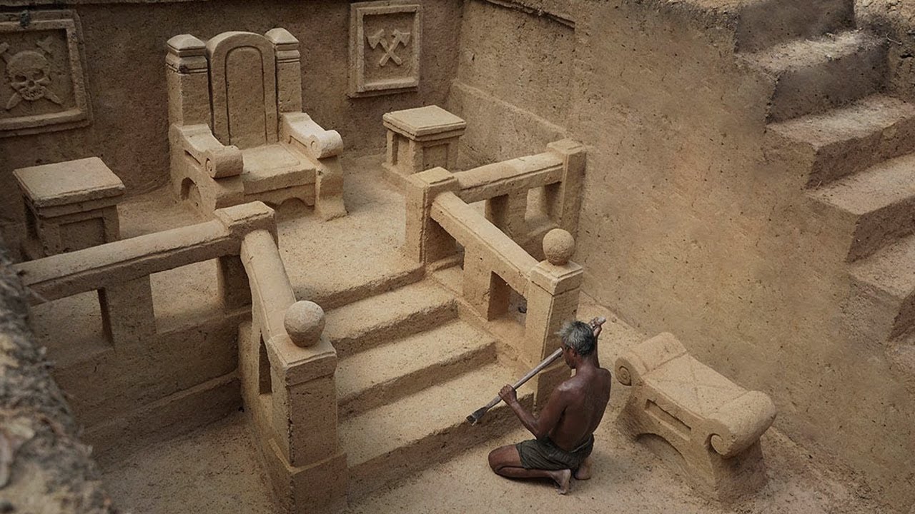 Build Most Beautiful Underground King Palace and Underground King Bedroom