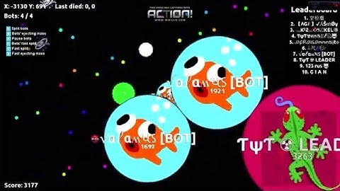 Agar.io TrickSplit With Bots + GamePlay