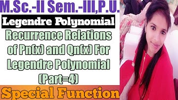 Recurrence Relations of Pn (x) and Qn(x) of Legendre