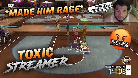 TOXIC STREAMER COULDNT BELIEVE MY POST HOOKS! I WAS USING A MODDED CONTROLLER IN NBA 2K21 *RAGE* !