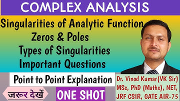 Singularities of Analytic Function | Tpes of Singularities | Zeros & Poles | Nature of Singularity