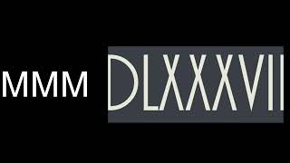 Roman Numerals 1 To 1 Million