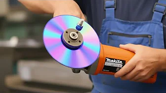 millions of people don't know this secret😱!! Insert a CD into the Angle Grinder and be Amazed