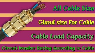 Selection of Right Cable , Gland and circuit breaker rating according to motor Electrical Technician