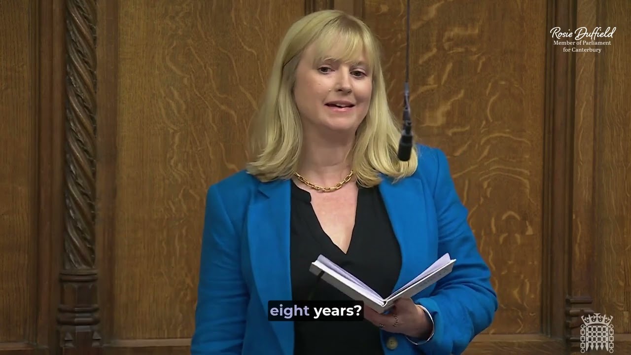 Rosie raises the Water Crisis in the House of Commons