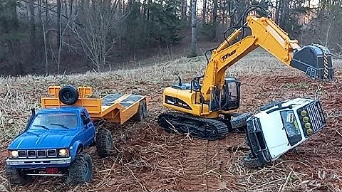 EAZYRC PATRIOT ROLL OVER RECOVERY!! TOPRACE TR211 AND WPL C14KM 2 SPEED TO THE RESCUE!!!