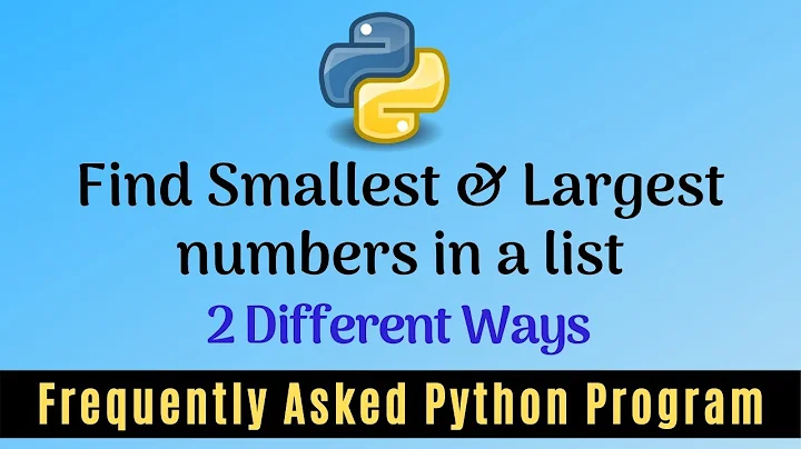 Frequently Asked Python Program 18:Find Smallest & Largest Numbers in a List