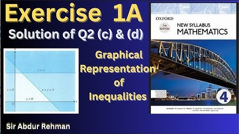 MATHEMATICS D4 7TH EDITION EXERCISE 1A Q2 (c) and (d) LINEAR INEQUALITIES IN TWO VARIABLES O LEVEL