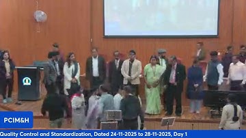 Capacity Building Training Programme on Quality Control and Standardization, Day 1