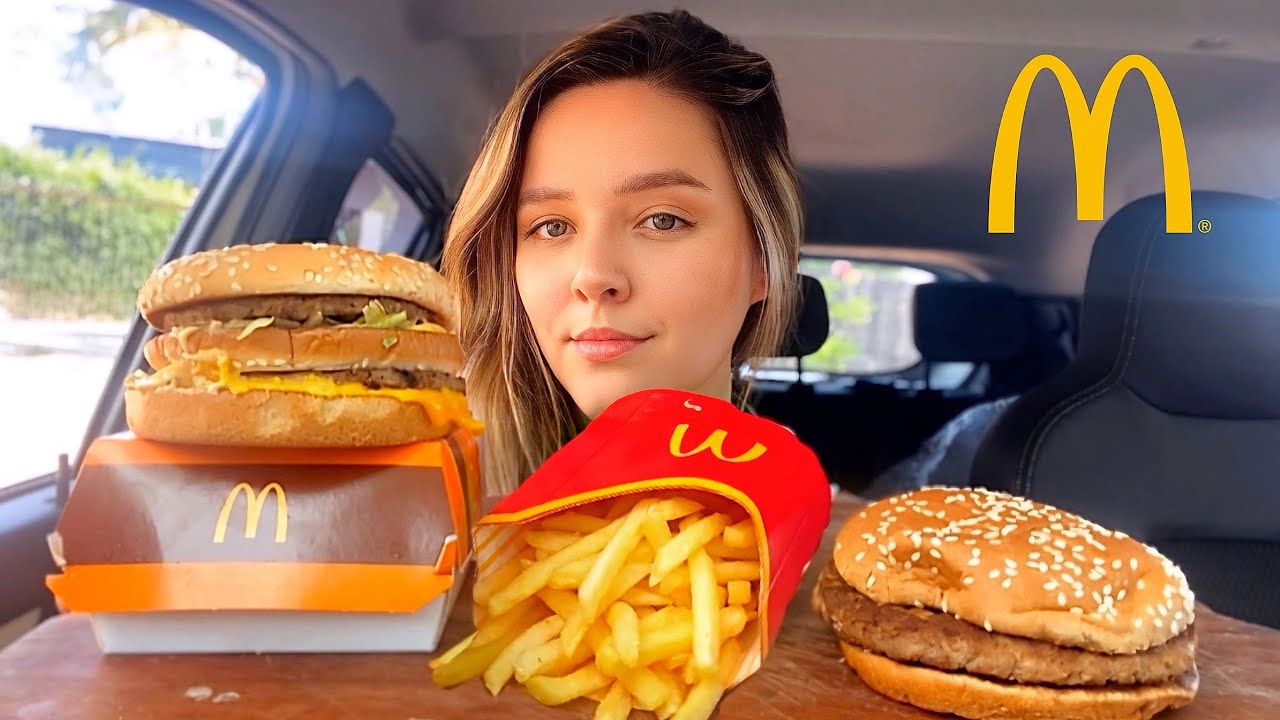 ASMR MCDONALD’S BIG MAC E CHEDDAR MUKBANG NO CARRO | CAMILE ASMR
