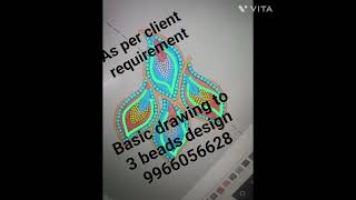 #embroidery 3beads design development from scratch to final design #9966056628