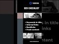 Basic On-Page SEO Checklist ✅