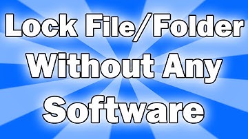 How to Lock Folder without using any software | Windows 10, 8.1, 8, 7, Xp, Vista