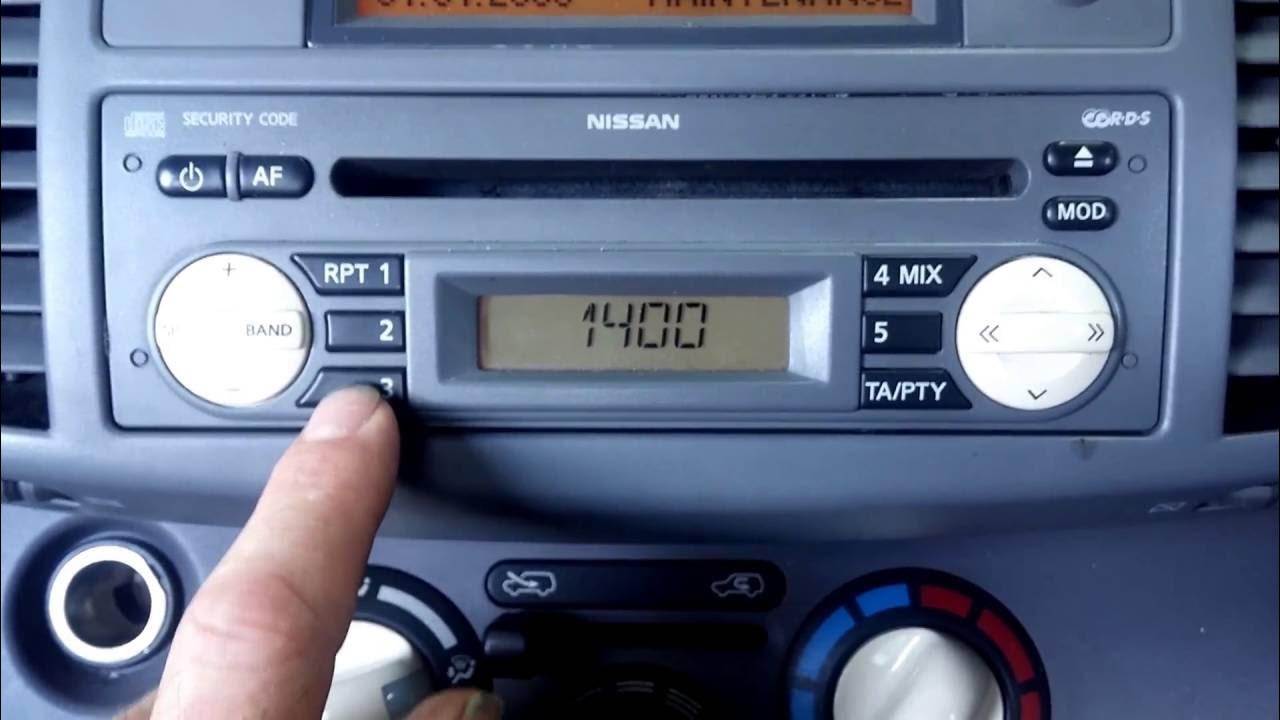 Nissan Micra - How to enter the radio code. - YouTube
