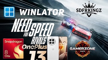 Need for Speed Rivals Winlator Emulator OnePlus 13 Snapdragon 8 Elite Gameplay 